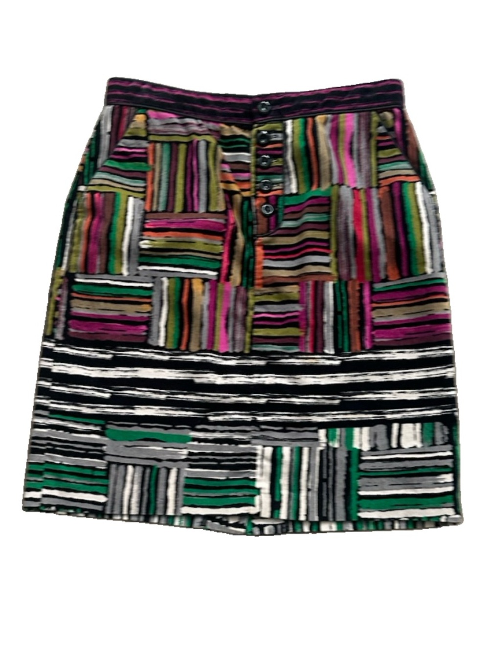 Odille Anthropologie Velvet Spectrum Wearable Art Skirt Sz 4